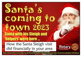 Financial results of the Santa Sleigh visits in York and area in the run-up to Christmas 2023